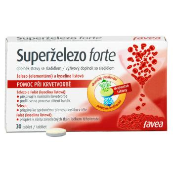 FAVEA Superželezo forte 30 tabliet, poškodený obal