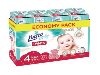 Linteo Baby Pants PREMIUM 4 Maxi 9-15 kg kalhotkové plenky 88 ks