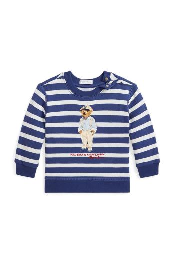 Mikina pre bábätká Polo Ralph Lauren tmavomodrá farba, vzorovaná, 320942220001