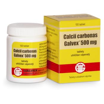 GALVEX Calcii carbonas 500 mg kalciové tablety 100 kusov