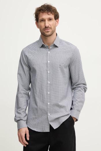 Košeľa Calvin Klein pánska, tmavomodrá farba, slim, s klasickým golierom, K10K113854