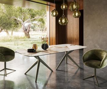 Jedálenský stôl Edge oválny 240x120 keramický Iris FmG Patagonia