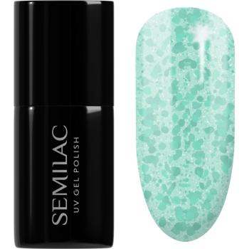 Semilac UV Hybrid Crushed_ICE gélový lak na nechty s použitím UV/LED lampy odtieň 495 Mint Glacier 7 ml
