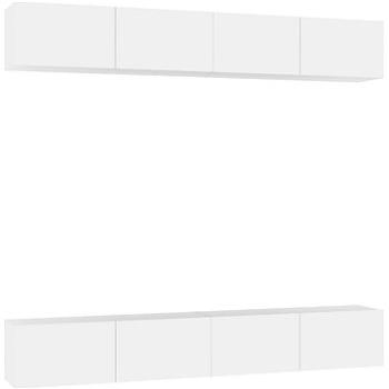SHUMEE 4 ks biela 100 × 30 × 30 cm (3074452)