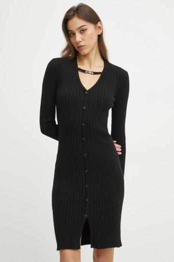 Šaty Karl Lagerfeld Jeans čierna farba, midi, priliehavá, A1W13039