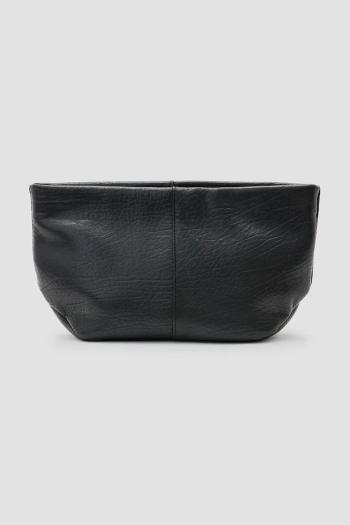 Kožená taška AllSaints HEX GRAIN čierna farba, W127XC