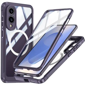DUAL MAGSAFE Obojstranný ochranný kryt pre Samsung Galaxy S25 Edge fialový