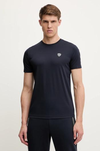 Tričko EA7 Emporio Armani pánske, tmavomodrá farba, jednofarebné, PJRGZ.8NPT16