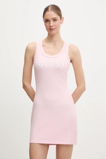 Šaty Guess SUNFLOWER ružová farba, mini, priliehavé, V5GK06 K8RT2