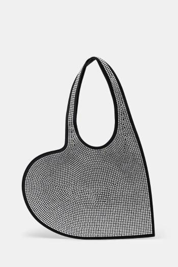 Kabelka Coperni Crystal-Embellished Mini Heart Tote čierna farba, COPBA14BIS455