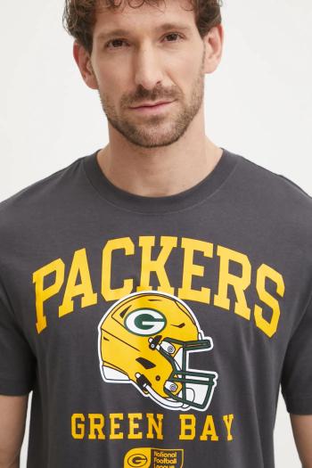 Bavlnené tričko Nike Green Bay Packers pánske, šedá farba, s potlačou, N199-06F-7T-5F1