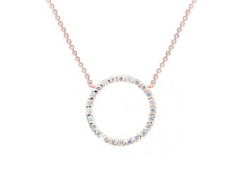 Cutie Jewellery Náhrdelník z ružového zlata so zirkónmi Z6323-40-10-X-4 50 cm