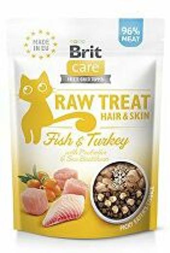 Brit Raw Treat Cat Hair&Skin, Fish&Turkey 40g + Množstevná zľava