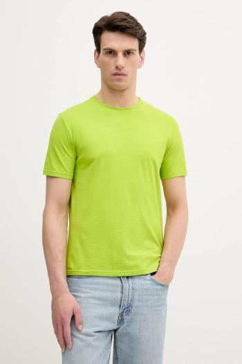 Bavlnené tričko United Colors of Benetton pánske, béžová farba, jednofarebné, 3JE1J19A5