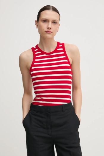 Top Tommy Hilfiger dámsky, červená farba, WW0WW38635