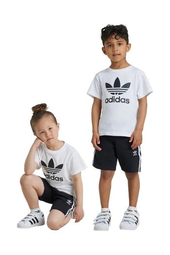 Detská bavlnená súprava adidas Originals biela farba, JE1613