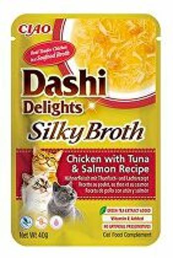 Churu Cat Dashi Delights hodvábny vývar Chick&Tun&Salm40g 3 + 1 ZADARMO