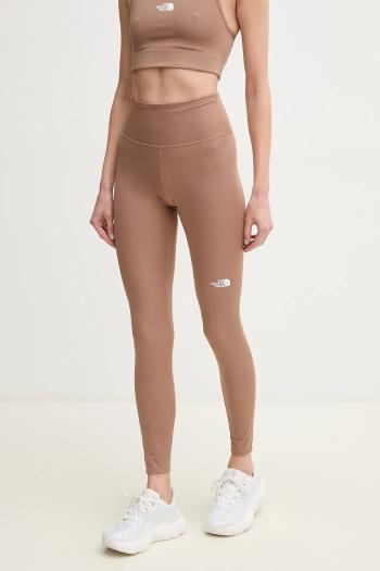 Športové legíny The North Face Flex dámske, hnedá farba, jednofarebné, NF0A8BRY6IH1