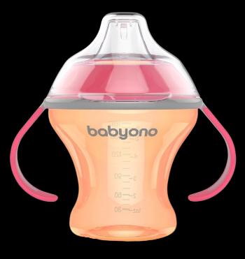 BABYONO Hrnček netečúci s mäkkým náustkom NATURAL NURSING 180 ml