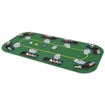 Skladacia pokerová doska na stôl 4-dielna obdĺžniková zelená