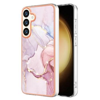 IMD MARBLE Ochranný kryt pre Samsung Galaxy S24 Plus 5G ROSE GOLD