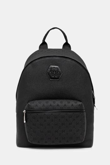 Kožený ruksak Philipp Plein pánsky, čierna farba, veľký, SAEA MBA1458 PLE010N