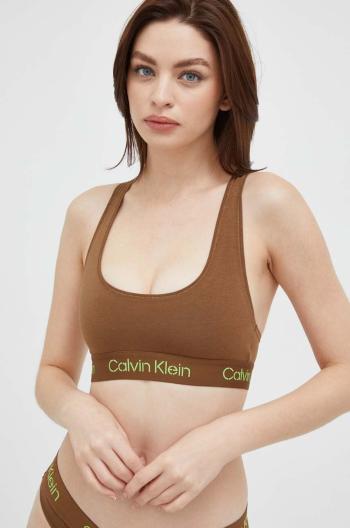 Podprsenka Calvin Klein Underwear hnedá farba, jednofarebná