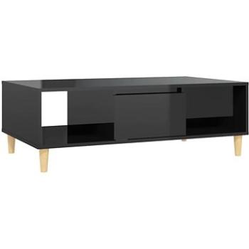 SHUMEE Konferenčný stolík čierny vysoký lesk 103,5 × 60 × 35 cm drevotrieska, 806020