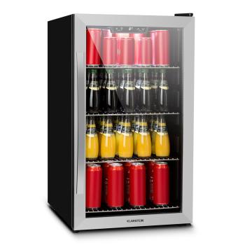 Klarstein Beersafe 4XL, frigider, pentru băuturi, 124l, 0-10°C, sticlă, G, oțel inoxidabil