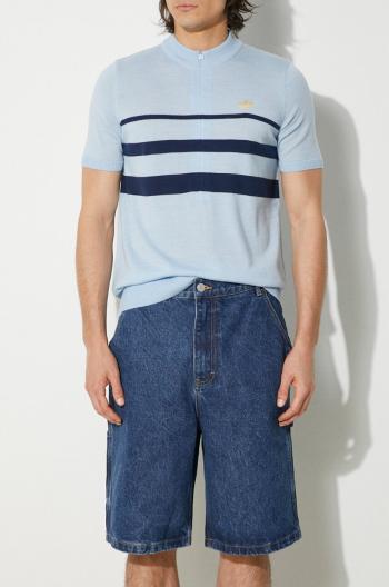 Rifľové krátke nohavice ICECREAM Denim Carpenter Shorts pánske, tmavomodrá farba, IC24254