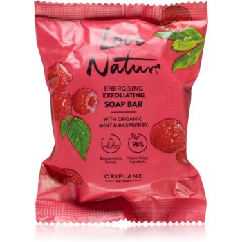 Oriflame Love Nature Organic Mint & Raspberry čistiace tuhé mydlo 75 g