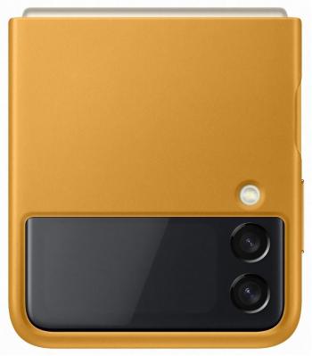 Samsung kožený zadný kryt EF-VF711LYE pre Galaxy Z Flip3, žltá