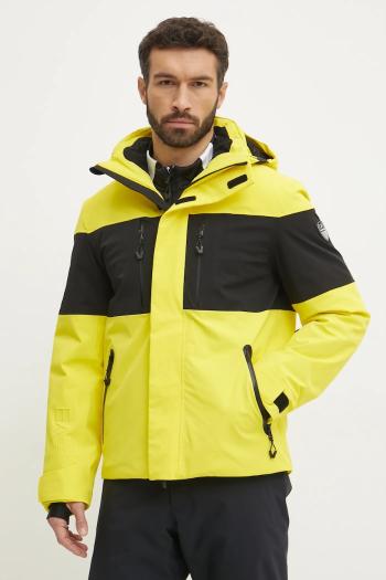Lyžiarska bunda EA7 Emporio Armani Kitzbuhel Colorblock Protectum žltá farba, PNCJZ.6DPG07