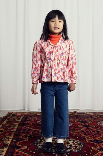 Detská košeľa Mini Rodini Fuchsia červená farba, 2472010242