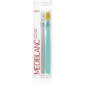 MEDIBLANC 2990 Soft zubné kefky soft Grey, Blue 2 ks