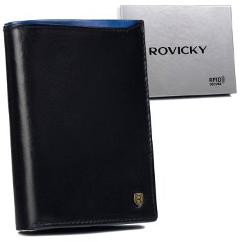 Pánska kožená peňaženka N4-RVT-6887 Black+Navy