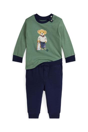 Tepláková súprava pre bábätká Polo Ralph Lauren tmavomodrá farba, 320952883001