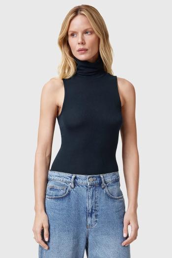 Top AllSaints BEC ROLL dámske, tmavomodrá farba, s rolákom, W004JC