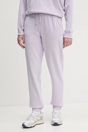 Tepláky Dkny fialová farba, jednofarebné, DP4P3471