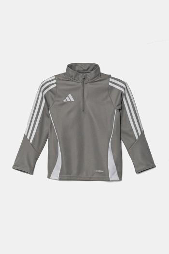 Detská mikina adidas Performance šedá farba, s nášivkou, IR9363