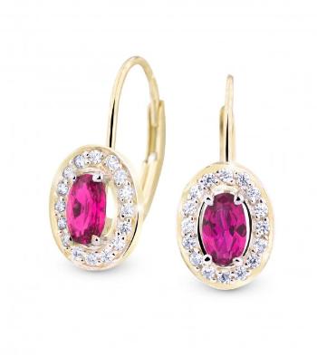 Cutie Jewellery Pôvabné náušnice s trblietavými zirkónmi Z8049-55-X-1 červená