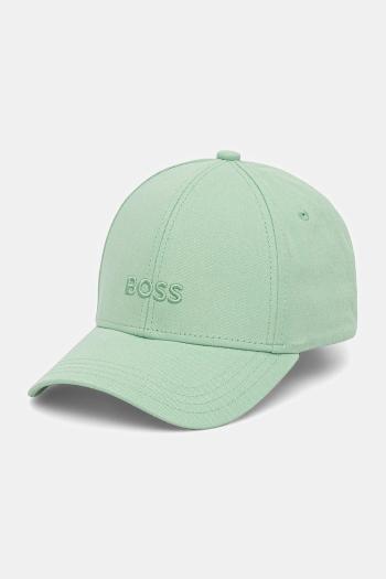 Bavlnená šiltovka BOSS čierna farba, s nášivkou, 50519889