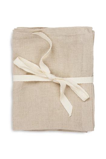 Obrúsky ferm LIVING Linen Napkins 2-pak béžová farba