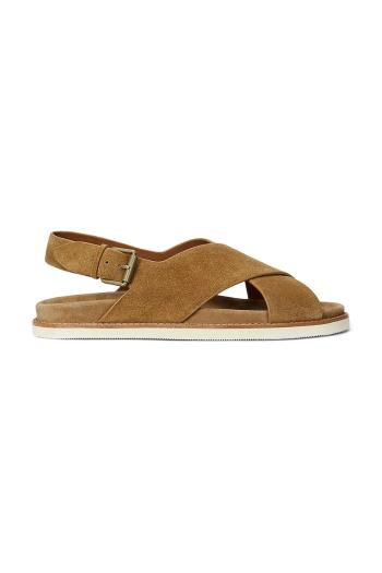 Semišové sandále Polo Ralph Lauren Zane pánske, béžová farba, 803961445002