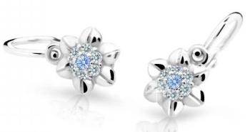 Cutie Jewellery Roztomilé detské náušnice z bieleho zlata C2202-10-X-2 svetlo modrá