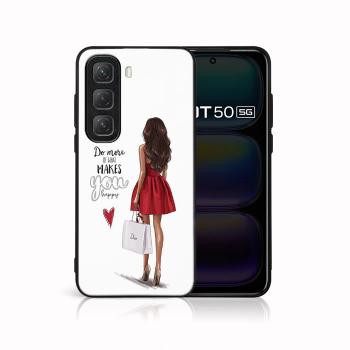 MY ART Ochranný kryt pre Infinix Hot 50 RED DRESS (137)