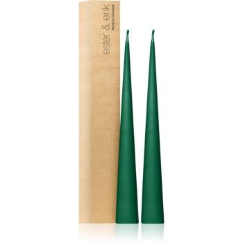 ester & erik cone candles marble green (no. 58) dekoratívna sviečka 2x37 cm