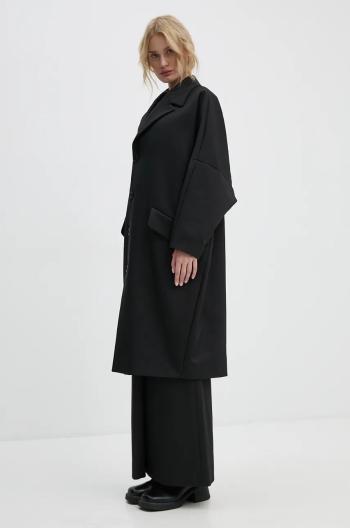 Kabát MM6 Maison Margiela dámsky, čierna farba, prechodný, oversize, S62AA0087.M35222