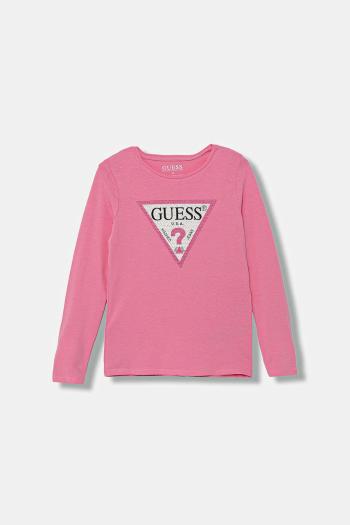 Obojstranný dlhý rukáv Guess ružová farba, J2YI50 K6YW1