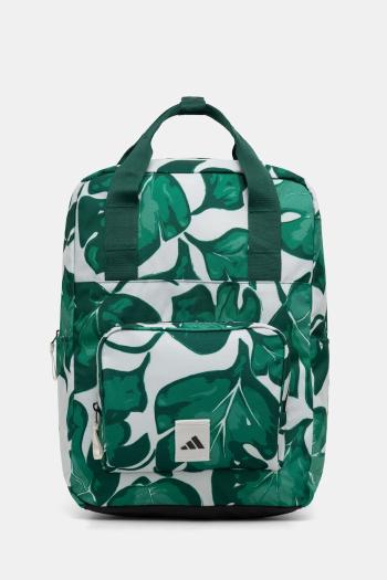Ruksak adidas W LEAF BACKPACK dámsky, zelená farba, veľký, vzorovaný, JG1111
